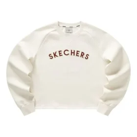 Logo Printed Crew Sweater “White Red”