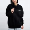 Logo Printed Hoodie “Black White”