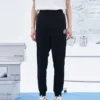 Logo Printed Knitted Tapered Sport Pants “Black Navy Grey”