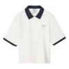 Logo Printed Polo Shirt “White Black”