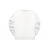 Logo Round Neck Fleece Pullover Sweatshirt “White Red Blue”