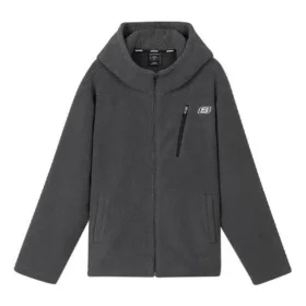 Loose Fit Warm Fleece Jacket “Black Tan White Purple”