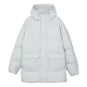 Medium-Length Down Jacket “Grey”