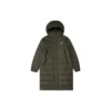 Medium-Length Woven Down Jacket “Black”