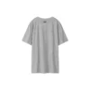 Men”s Skechers Contrasting Colors LOGO Printing Knit Short Sleeve Gray
