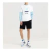 Men”s Skechers Contrasting Colors LOGO Printing Knit Short Sleeve White