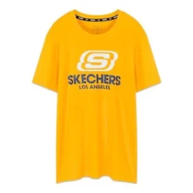 Men”s Skechers Logo Short Sleeve Gold Color