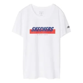 Men”s Skechers Printing Short Sleeve t White