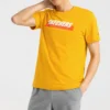 Men”s Skechers Sports Alphabet Printing Short Sleeve Gold Color