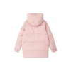 Mid-Length Warm Hooded Down Jacket “Black Pink”
