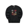 New Year Series Graphic Knit Crew Sweatshirt “Black Red Yellow”