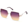 Oversized Rimless Square Sunglasses Oversized Rimless Square Sunglasses