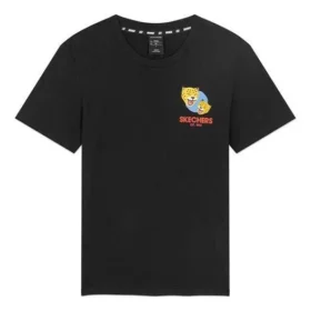 Pattern Printing Breathable Short Sleeve Couple Style Black