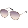 Rounded Metal Aviator Sunglasses