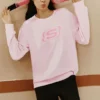 S Letter Crew Sweater “Pink”