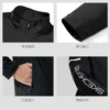 S Letter Printed Sun Protective Jacket “Black White”