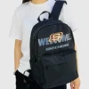Scolor Logo Printed Backpack “Black Gold Grey”