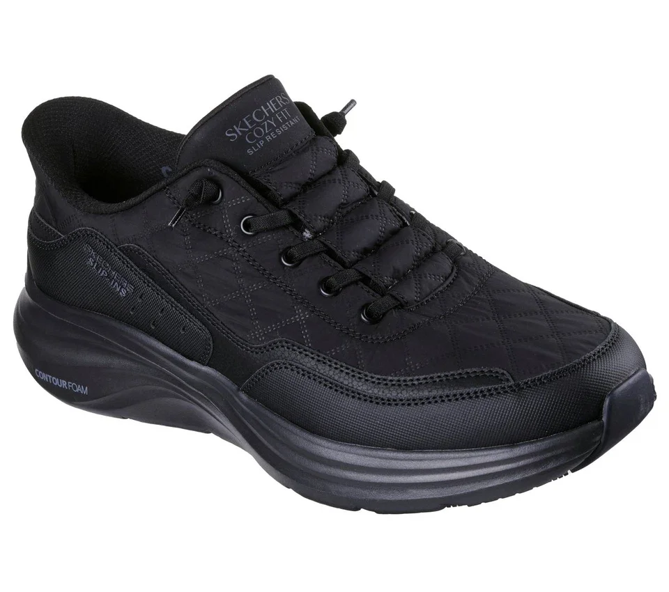 Skechers Slip-ins Work Slip-Resistant: Contour Foam – Cozy Fit Skechers Slip-ins Work Slip-Resistant: Contour Foam – Cozy Fit