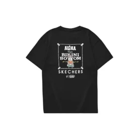 Skechers x SpongeBob Printed Short Sleeve T-shirt “Black White” Skechers x SpongeBob Printed Short Sleeve T-shirt “Black White”