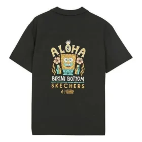 Skechers x SpongeBob SquarePants Back Graphic Shirt “Black Yellow”