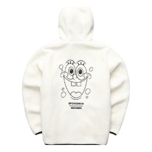 Skechers x SpongeBob SquarePants Warm Hooded Jacket “White Pink Black”
