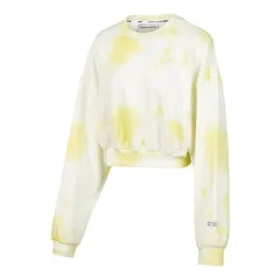 Skechers x XUZHI Short Long Sleeve Crew Sweater “Yellow White Grey”