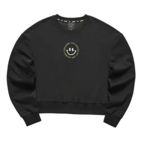 Smile Graphic Crew Sweater “Black Grey Purple”