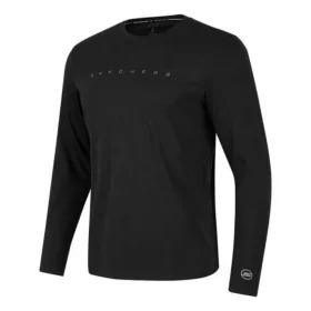 Solid Color Casual Long Sleeve Sports T-shirt “Black”