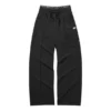Solid Color Casual Loose Sports Pants “Black Grey”