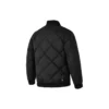 Solid Color Collar Woven Down Jacket “Black”