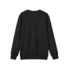Solid Color Loose Crew Knitted Sweatshirt “Burgundy Black”