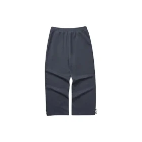 Solid Color Mid-Waist Straight Knit Sports Pants “Grey”