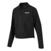 Solid Color Zip-Up Quick-Drying Loose Jacket “Black White”
