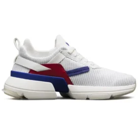 Split Running Shoes White/Blue/Red