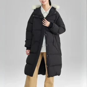 Sport Woven Long Down Jacket “Black”