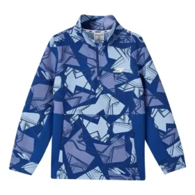 Sports Leisure Series Full Print Half-Zip Sweatshirt “Blue”