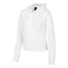 Sports Series Logo Print Knit Hooded Zip-Up Sports Jacket “White”