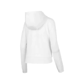Sports Series Logo Print Knit Hooded Zip-Up Sports Jacket “White”