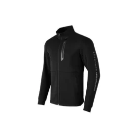 Stand-Up Collar Sports Knit Jacket “Black”