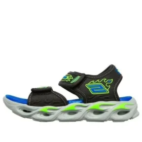 Thermo Splash Slip On Sport Light-Up Sandals “Black Blue”