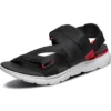 Velcro Outdoor Breathable Beach Sports Black Red Sandals