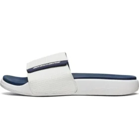 Velcro Outdoor Flat Heel Sports Slippers White Blue Velcro Outdoor Flat Heel Sports Slippers White Blue