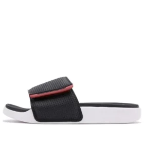 Velcro Stylish Flat Heel Sports Slippers Black Red Velcro Stylish Flat Heel Sports Slippers Black Red