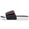 Velcro Stylish Flat Heel Sports Slippers Black Red