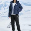 Warm Fleece-Lined Tapered Casual Pants “Black White Navy”