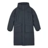 Woven Long Down Jacket “Grey”