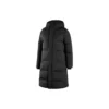 Woven Long Down Jacket “White Black”