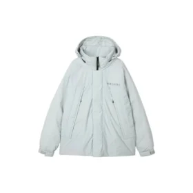 Zip-up Solid Color Hooded Down Jacket “Black Grey White” Zip-up Solid Color Hooded Down Jacket “Black Grey White”